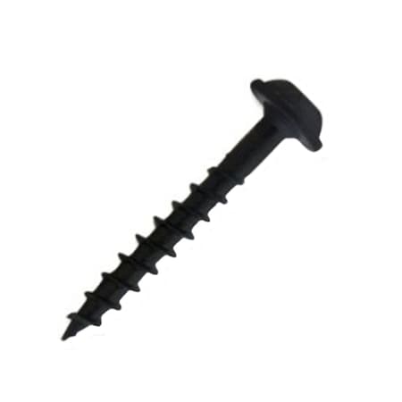 Csh Wood Screw, #8, 1-1/4 in, Black Stainless Steel Flange Round Head Square Drive, 6000 PK 0.RWSC08114B17